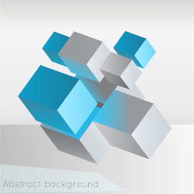 Abstract geometric background from cubes. clipart