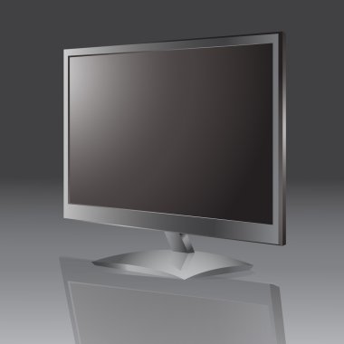 Vector lcd tv monitor. clipart