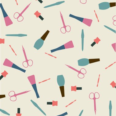 Vector manicure background. Vector illustration. clipart