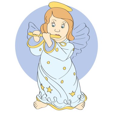 Vector cute angel. Vector illustration. clipart
