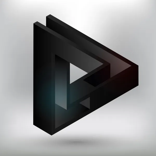 Vector Negro Elemento Triangular — Vector de stock