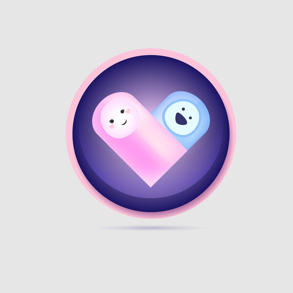 Vector baby icon. Vector illustration.