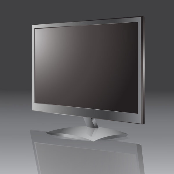 Vector lcd tv monitor.