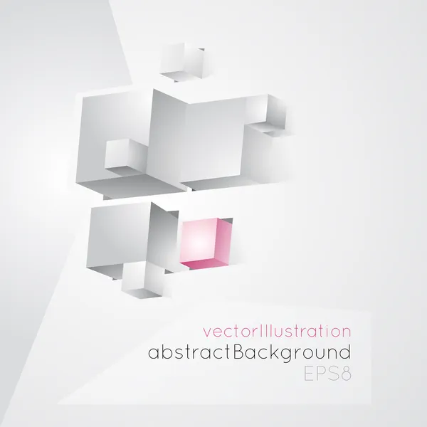 Fondo Geométrico Abstracto Cubos — Archivo Imágenes Vectoriales