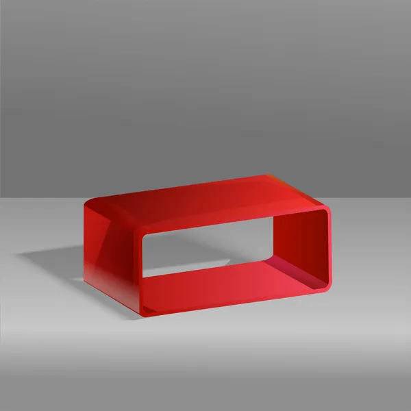 Red Vector Cube Vector Illustration — Stock Vector