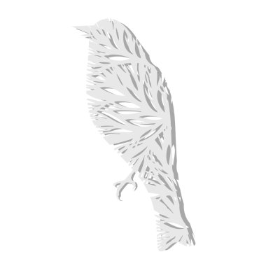 Vector paper bird. Vector illustration. clipart