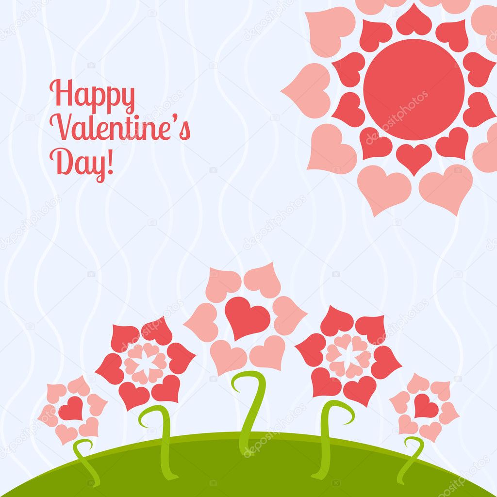 Vector card for Valentine's day.