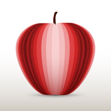 Vector illustration of a red apple. clipart