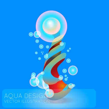 Vector abstract background with bubbles. clipart