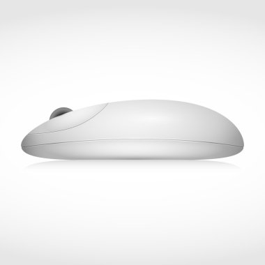 White computer mouse. Vector illustration. clipart