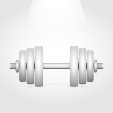 Vector illustration of a dumbbell. clipart
