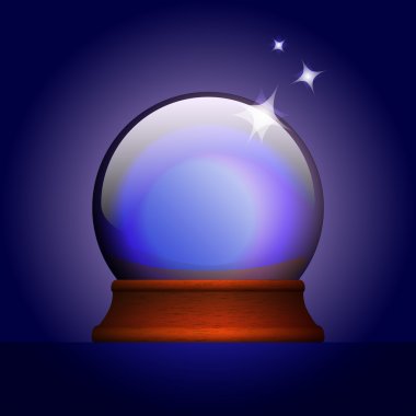 Vector illustration of magic ball. clipart