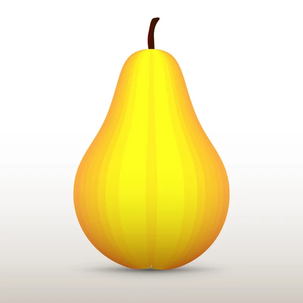 Vector Illustration Yellow Pear — Stock Vector