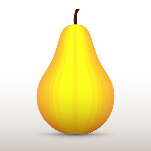 Vector illustration of a yellow pear.