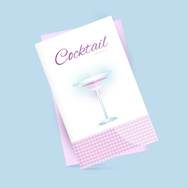Cocktailmeny Vektor Illustration — Stock vektor
