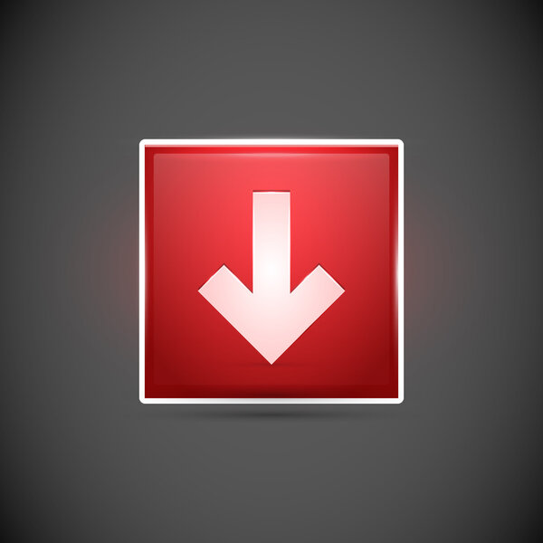 Red arrow. vector illustration.