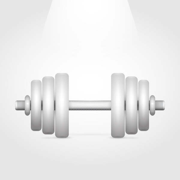 Vector illustration of a dumbbell.