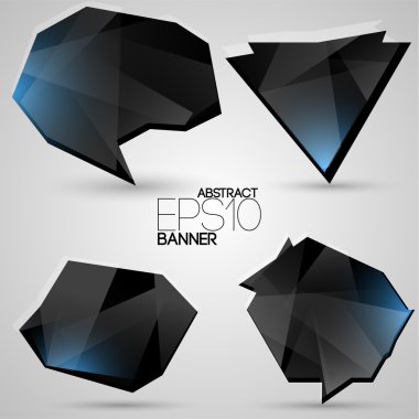 Vector set of futuristic banners. clipart
