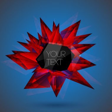 Vector red crystal background. clipart