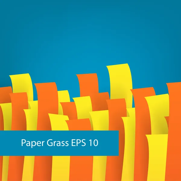 Paper Grass Vector Background — Stock Vector