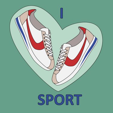 Vetor arka plan. Sporu severim. 