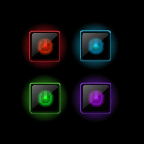 Vector Set Power Buttons — Stock Vector