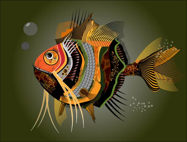 Abstract Fish Vector Illustration — Stock Vector