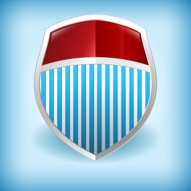 Vector illustration of a shield. clipart