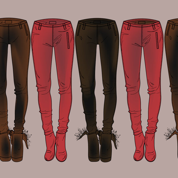 Vector background with pants.