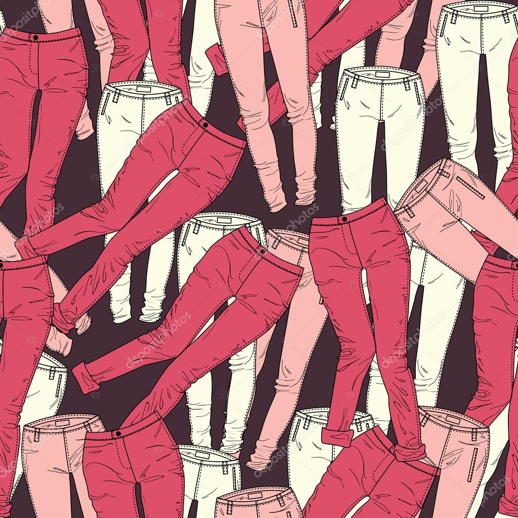 Vector background with pants.