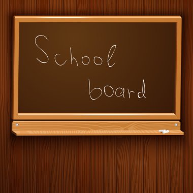 Vector illustration of a school blackboard. clipart