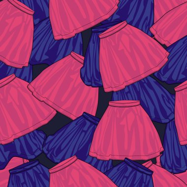 Vector background with skirts. clipart