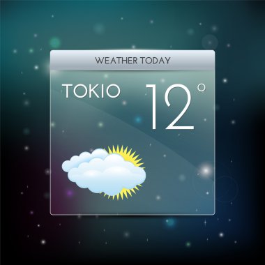 Vektör hava widget. Vektör çizim.