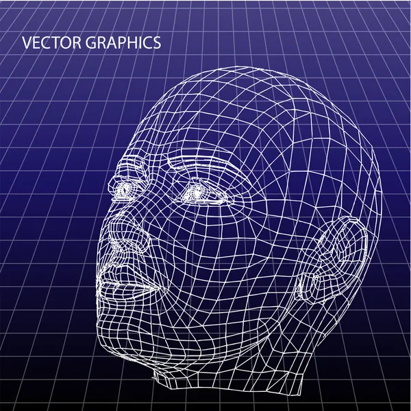 Vektorový Model Tváře — Stockový vektor