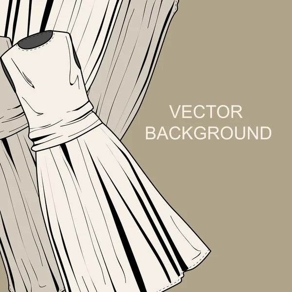 Fondo Vectorial Con Vestidos — Vector de stock