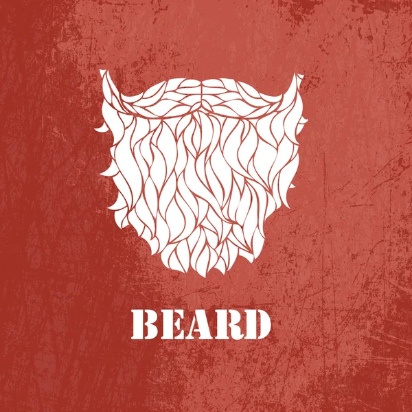 Man Beard Vector Part Face — Stock Vector