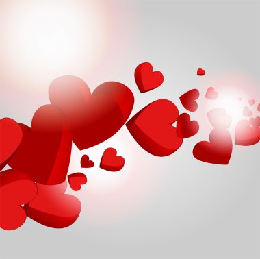 Vector background with hearts. clipart