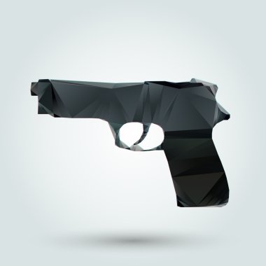Abstract gun. Vector illustration clipart