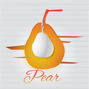 Vector abstract pear. Vector illustration. clipart