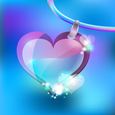 Vector jewelry heart. Vector illustration. clipart
