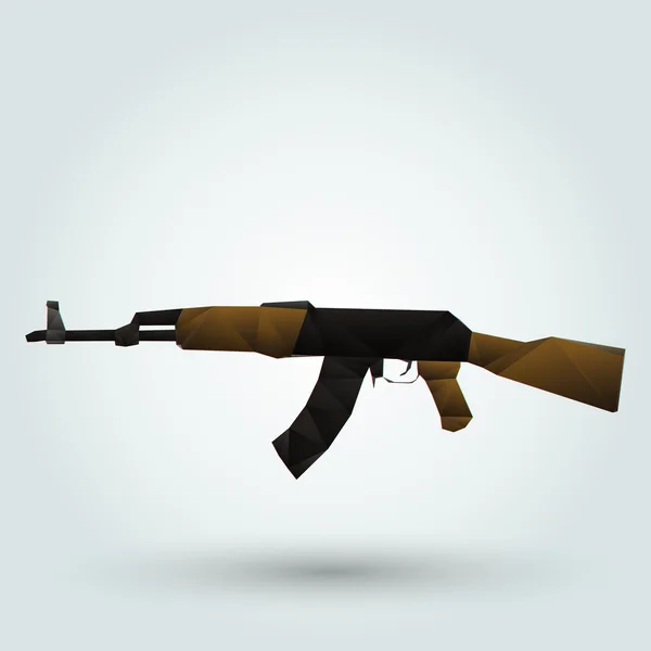 カラシニコフ自動小銃 ベクトル図 — ストックベクタ