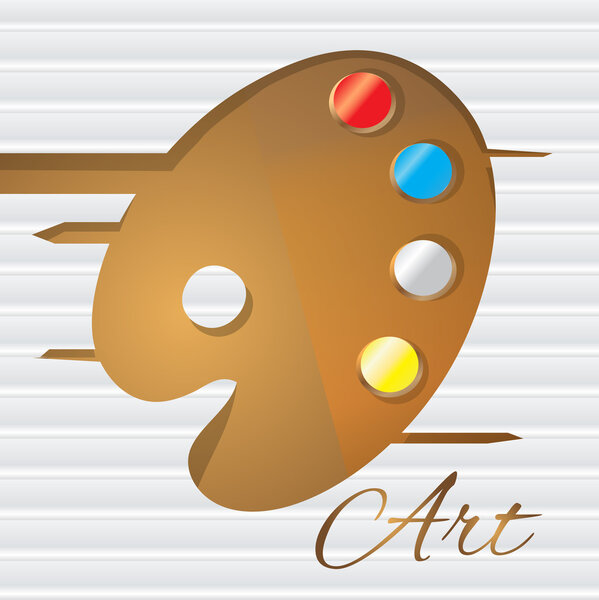 Artistic palette. Vector illustration.