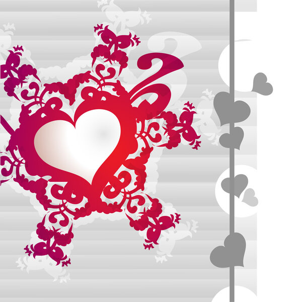 Vector background with heart.