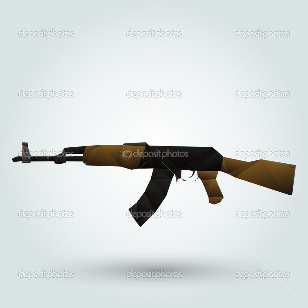 Kalashnikov automatic rifle. Vector illustration