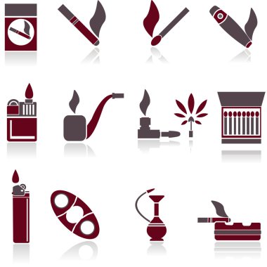Smoking Icons. Vector illustration. clipart