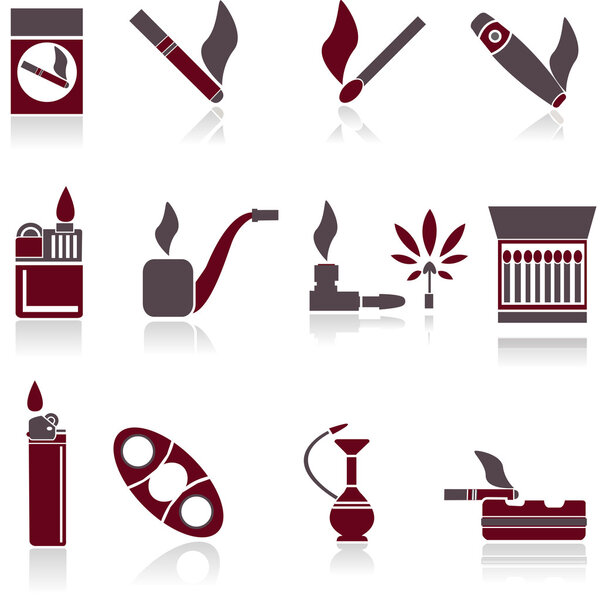 Курение икон. Векторная иллюстрация
.