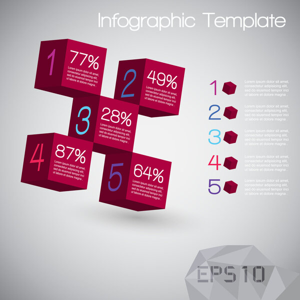 colorful 3d cubes vector background