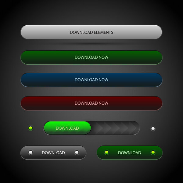 Векторный набор элементов загрузки
.