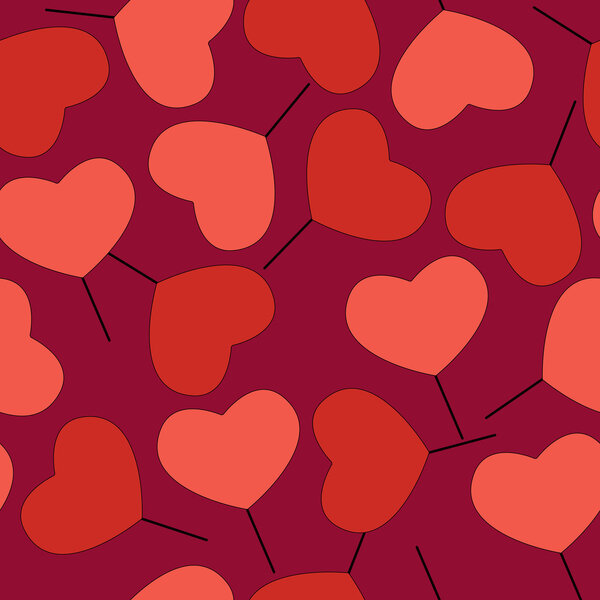 Valentine's day background with hearts.