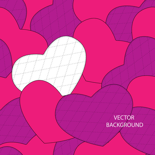 Valentine's day background with hearts.